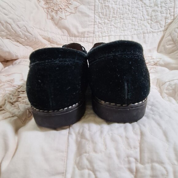 White Mountain Black Suede Leather Loafers with Tassels, Appolo, 8M - Picture 5 of 7